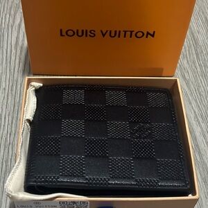 Louis Vuitton Black Checkered Card Holder